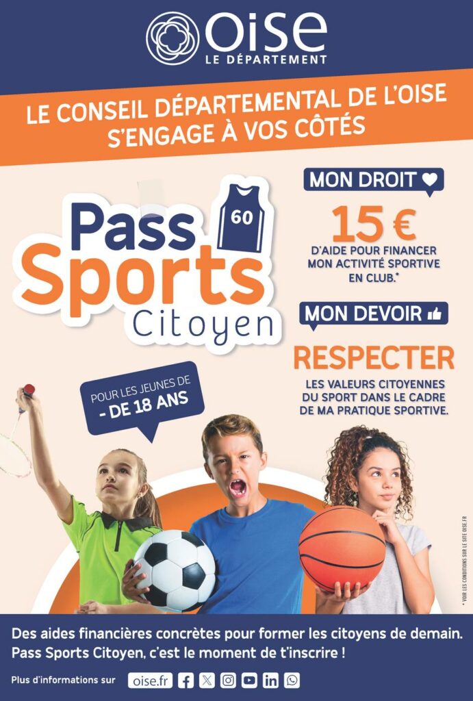 Affiche Pass Sport Oise 2024 - 2025