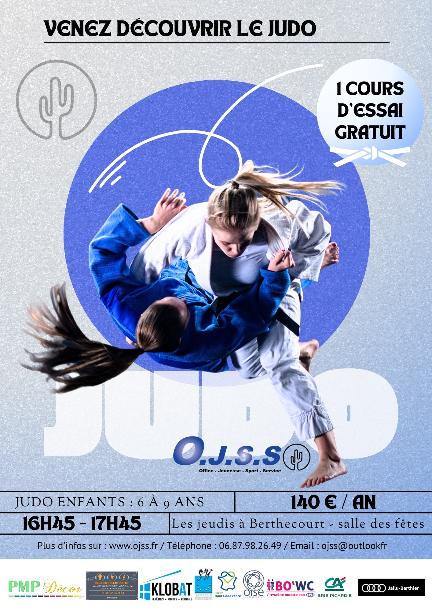 Affiche découvrir le judo, 2025-2026 - OJSS